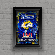 Los Angeles Rams Super Bowl LVI Football Poster, LA Rams Super Bowl 56 Print, RAMS NFL Gift