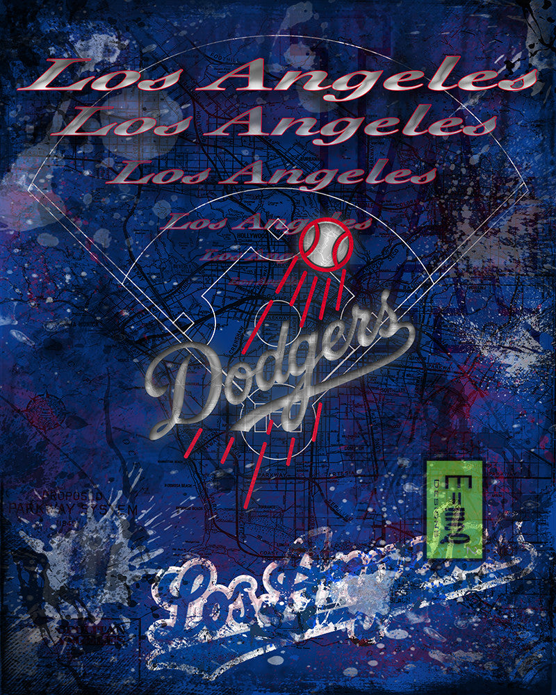 Los Angeles Dodgers Poster, Los Angeles Dodgers Artwork Gift, Dodgers –  McQDesign