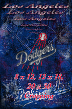 Los Angeles Dodgers Poster, Los Angeles Dodgers Artwork Gift, Dodgers Layered Man Cave Art