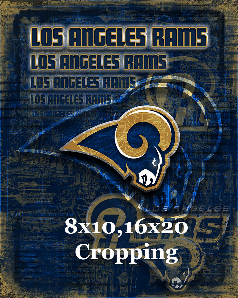 Los Angeles Rams Football Poster, LA Rams Artwork, Los Angeles Rams in ...
