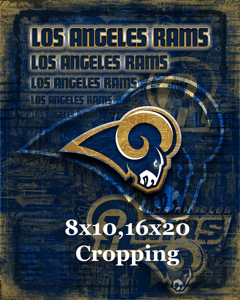 Los Angeles Rams Football Poster, LA Rams Artwork, Los Angeles