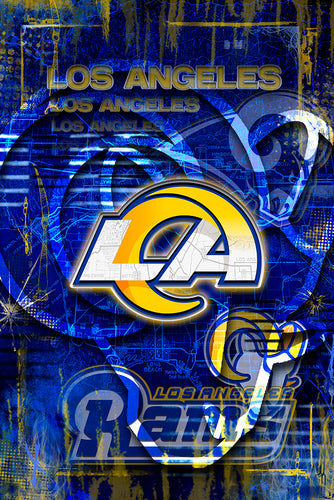 Los Angeles Rams Poster – LA Rams Football Wall Art | NFL Fan Gift