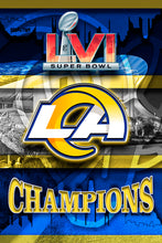 Los Angeles Rams Super Bowl LVI Football Poster, LA Rams Skyline Print, RAMS NFL Gift