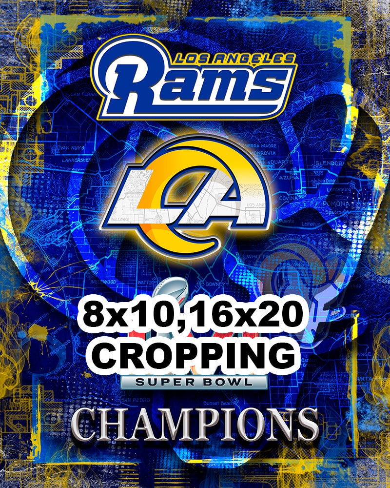 Los Angeles Rams Super Bowl LVI Football Poster, LA Rams Super