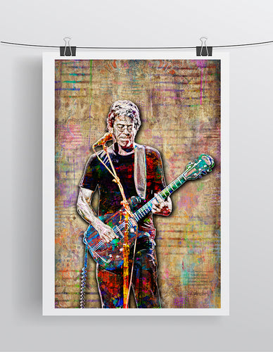 Lou Reed of Velvet Underground Poster, Lou Reed Tribute Fine Art