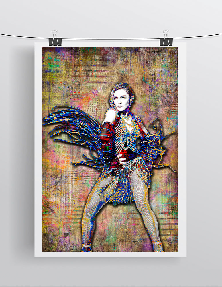 Madonna Poster, Madonna Pop Tribute Fine Art – McQDesign