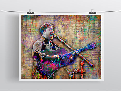Mumford and Sons Poster, Marcus Mumford Tribute Fine Art