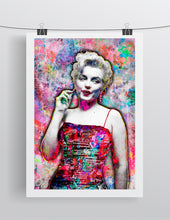 Marilyn Monroe Poster, Marilyn Monroe Gift, Marilyn Monroe Colorful Layered Tribute Fine Art