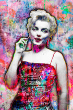 Marilyn Monroe Poster, Marilyn Monroe Gift, Marilyn Monroe Colorful Layered Tribute Fine Art