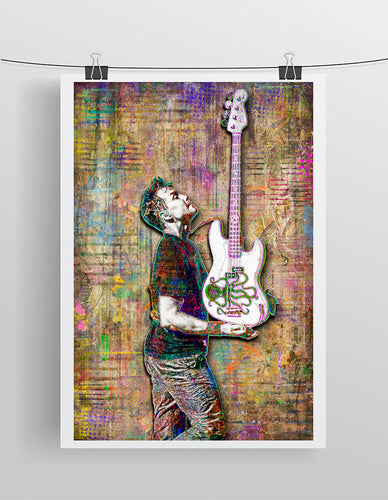 Mark Hoppus of Blink 182 Poster, Blink 182 Tribute Fine Art