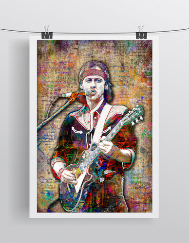 Mark Knopfler Poster, Dire Straits Gift, Mark Knopfler Tribute Fine Art