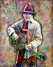 Merle Haggard Poster, Merle Haggard Gift, Merle Haggard Colorful Layered Tribute Fine Art
