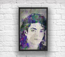 Michael Jackson Poster, Michael Jackson Portrait Gift, Michael The King of Pop Colorful Layered Tribute Fine Art