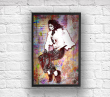 Michael Jackson Poster, Michael Jackson Gift, Michael The King of Pop Colorful Layered Tribute Fine Art