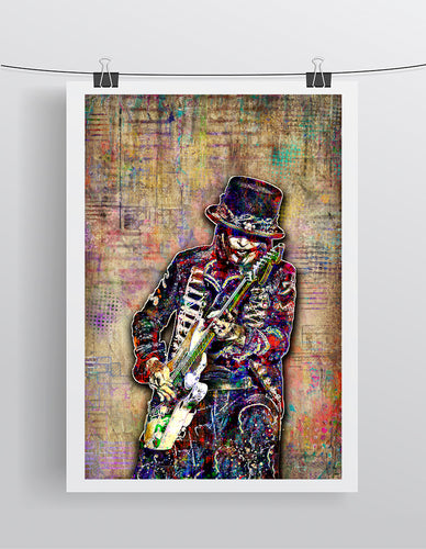Mick Mars Poster, Motley Crue Gift, Mick Mars of Motley Crue Tribute Fine Art