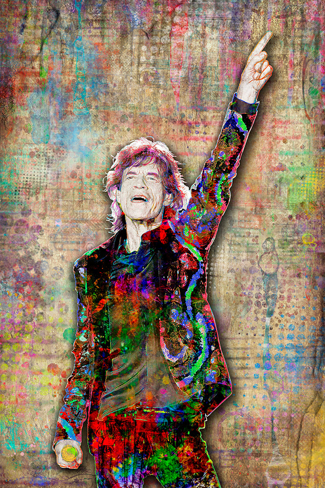 Mick Jagger Rolling Stones Poster, Rolling Stones Gift, Mick