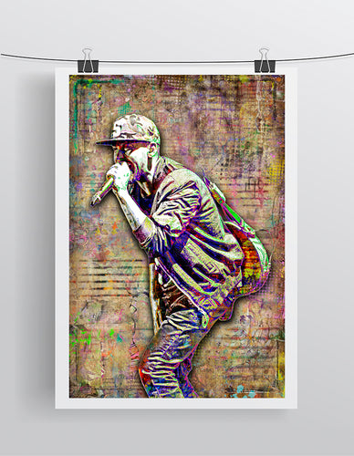 Mike Shinoda of Linkin Park Poster, Linkin ParkTribute Fine Art