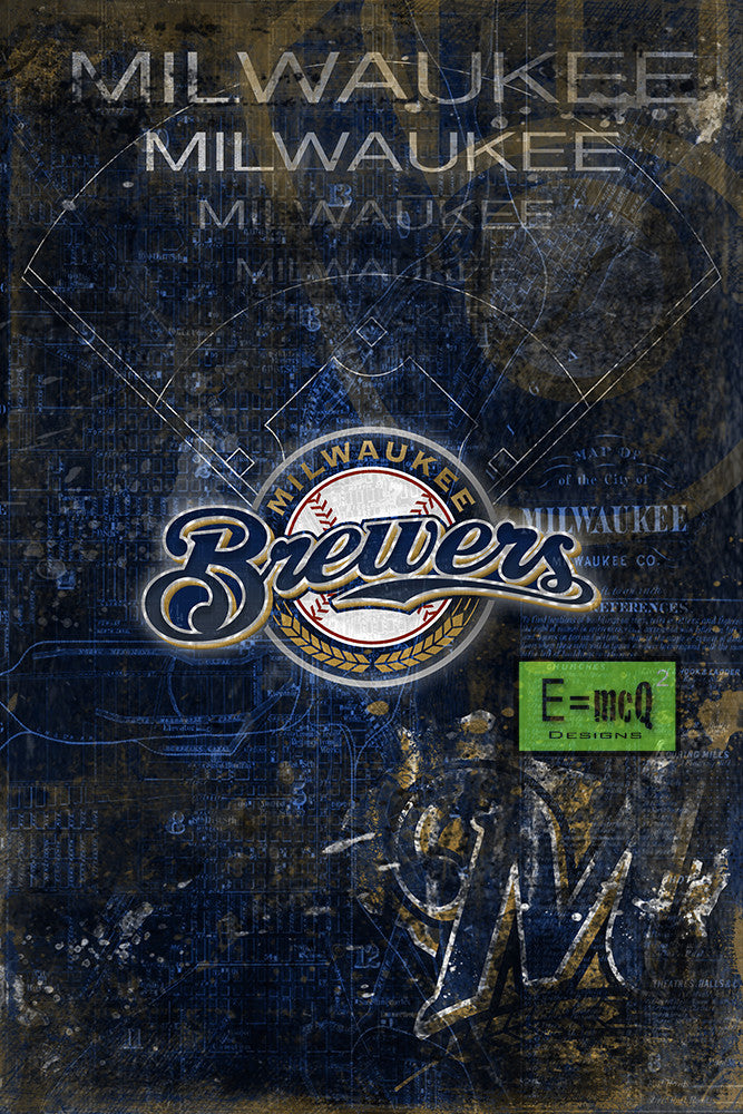 Milwaukee Brewers Poster, Milwaukee Brewers Artwork Gift, Brewers Laye –  McQDesign