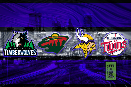 Minnesota Sports Teams Poster, Minnesota Sports Print, Minnesota Vikings, Minnesota Twins, Minnesota Timberwolves, Minnesota Wild