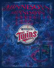 Minnesotta Twins Poster, Minnesota Twins Artwork Gift, Twins Layered Man Cave Art