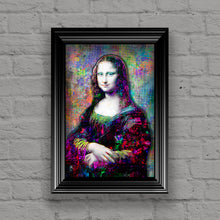Mona Lisa Poster, Mona Lisa Gift,Mona Lisa Colorful Layered Tribute Fine Art
