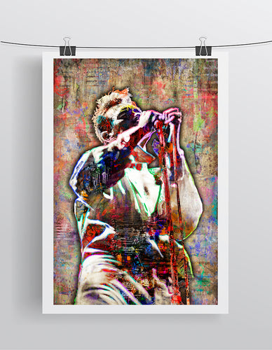 Morrissey of Smiths Poster, Morrissey Gift, Morrissey Colorful Layered Tribute Fine Art