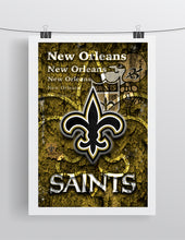 New Orleans Saints Poster, New Orleans SAINTS Artwork Saints Man Cave Gift