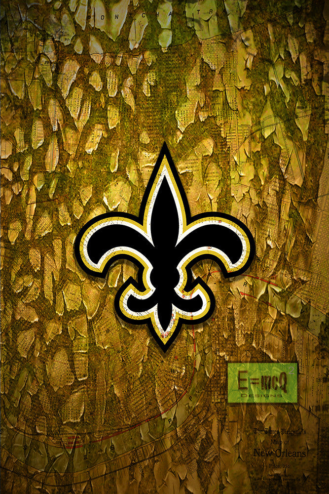 New Orleans Saints Sports Poster, New Orleans SAINTS Artwork, Saints i –  McQDesign