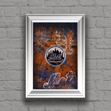 New York Mets Poster, New York Mets Artwork Gift, Mets Layered Man Cave Art