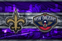 New Orleans Sports Teams Poster, New Orleans Sports Print, New Orleans Saints, New Orleans Pelicans, LSU Tigers