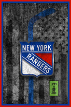 New York Rangers Hockey Flag Poster, New York Rangers Flag Print, NY Rangers Man Cave Flag Art
