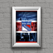 New York Rangers Hockey Poster, New York Rangers Print, NY Rangers Man Cave Art