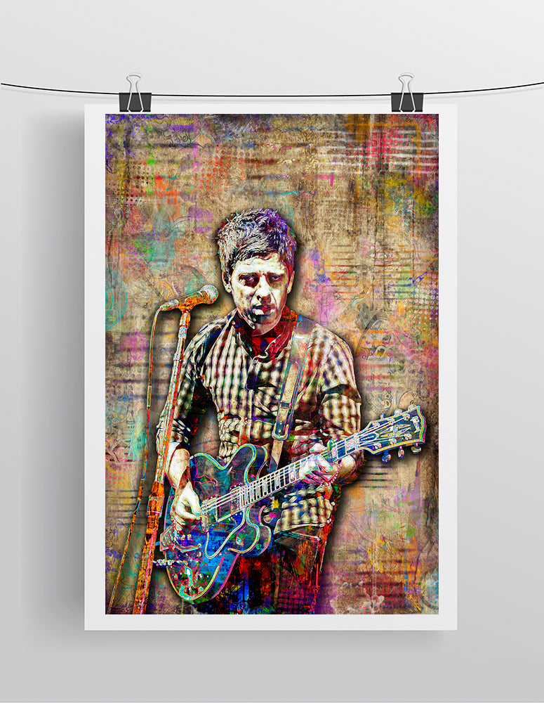 Noel Gallagher of Oasis Poster, Oasis Tribute Fine Art – McQDesign