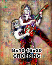 Ozzy Osbourne and Randy Rhoads Poster, Ozzy & Randy Yellow Background, Ozzy Tribute Fine Pop Art