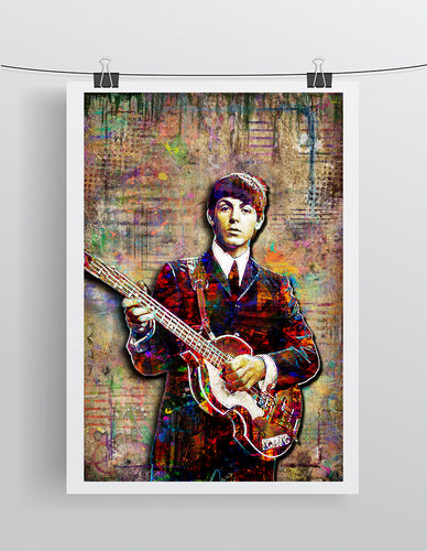 Paul McCartney Poster, The Beatles Gift, Paul McCartney Tribute Fine Art