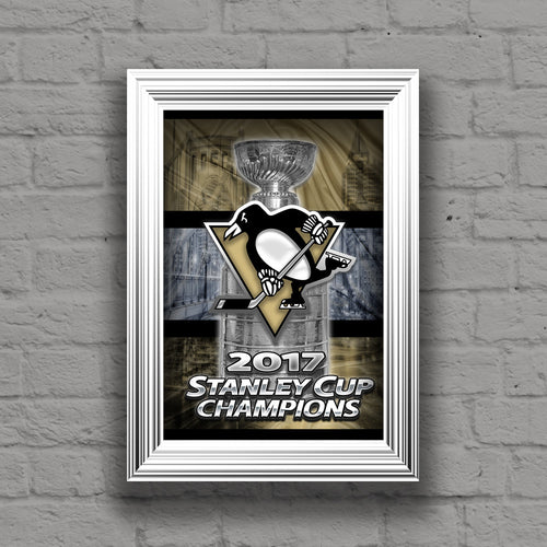 Pittsburgh Penguins 2017 Stanley Cup Championship Poster, Pittsburgh Penguins Alternative Jersey Hockey Gift, Pens Art, Penguins