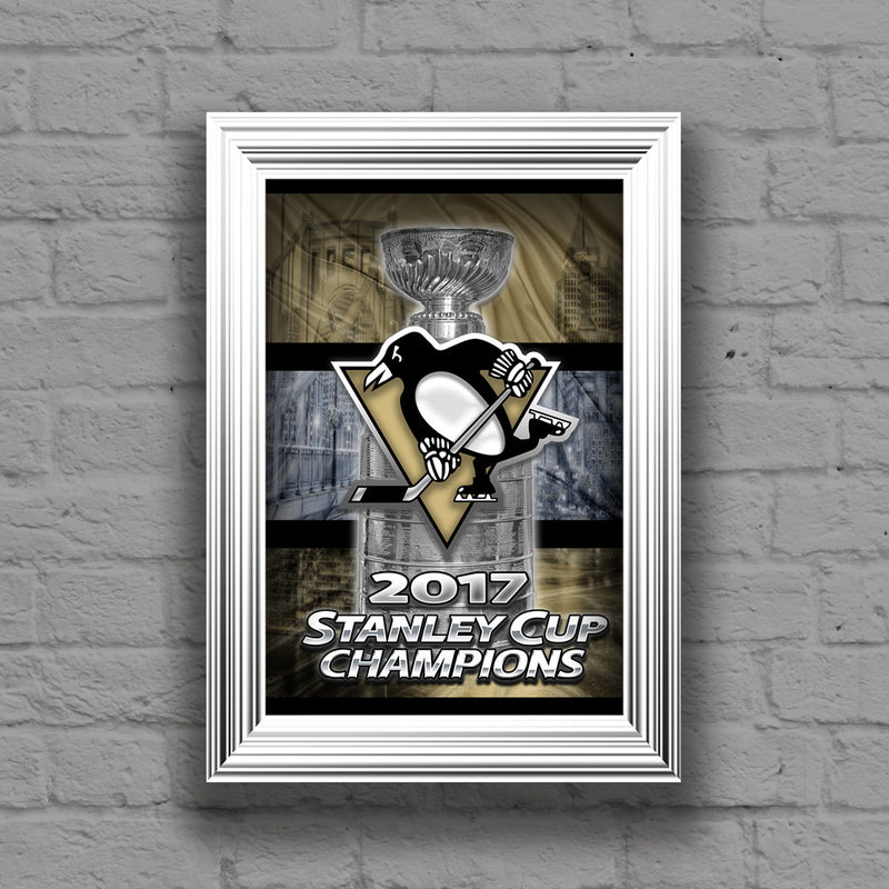 Pittsburgh Penguins 2017 Stanley Cup Championship Poster, Pittsburgh P –  McQDesign