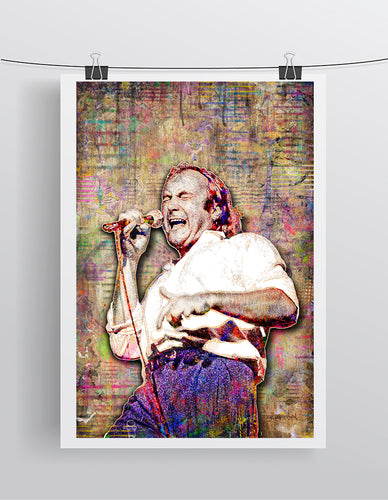 Phil Collins of Genesis Poster, Phil Collins Tribute Fine Art