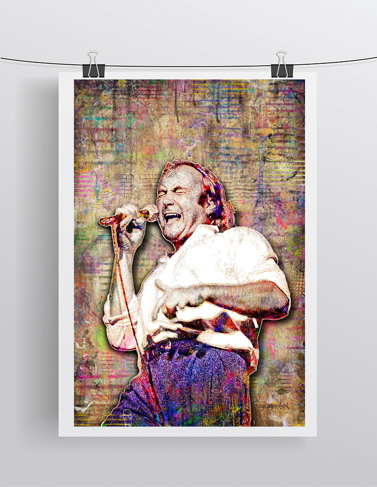 Phil Collins of Genesis Poster, Phil Collins Tribute Fine Art