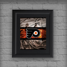 Philadelphia Flyers Hockey Poster, Flyers Hockey Print, Philly Flyers in front of Philadelphia Skyline