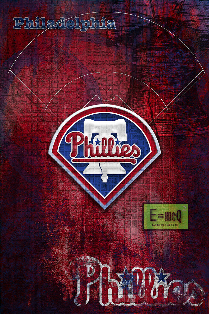 Philadelphia Phillies Poster, Philadelphia Phillies Artwork Gift, Phil –  McQDesign