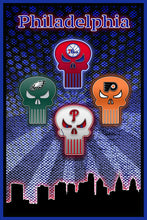 Philadelphia Sports Teams Punisher Poster, Philadelphia Eagles, Flyers, 76ers, Phillies, gift, Punisher Logos