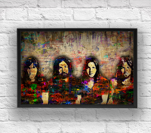 Pink Floyd Poster, Pink Floyd Unique Gift,Pink Floyd Colorful Layered Tribute Fine Art