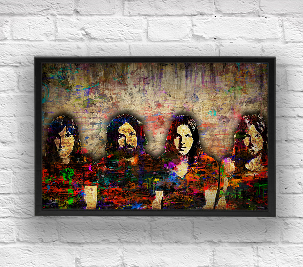 Pink Floyd Poster, Pink Floyd Unique Gift,Pink Floyd Colorful Layered Tribute Fine Art