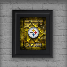 Pittsburgh Steelers Football Poster, Pittsburgh Steeler Gift, Pittsburgh Steelers Man Cave Poster