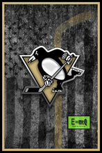 Pittsburgh Penguins Hockey Flag Poster, Pens Art, Penguins Flag Man Cave