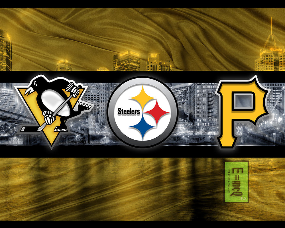 Pittsburgh Sports Teams Poster, Pittsburgh Steelers, Pittsburgh