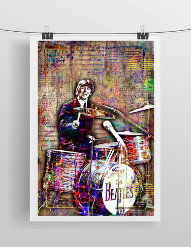 Ringo Starr Poster, The Beatles Gift, Ringo Starr Tribute Fine Art