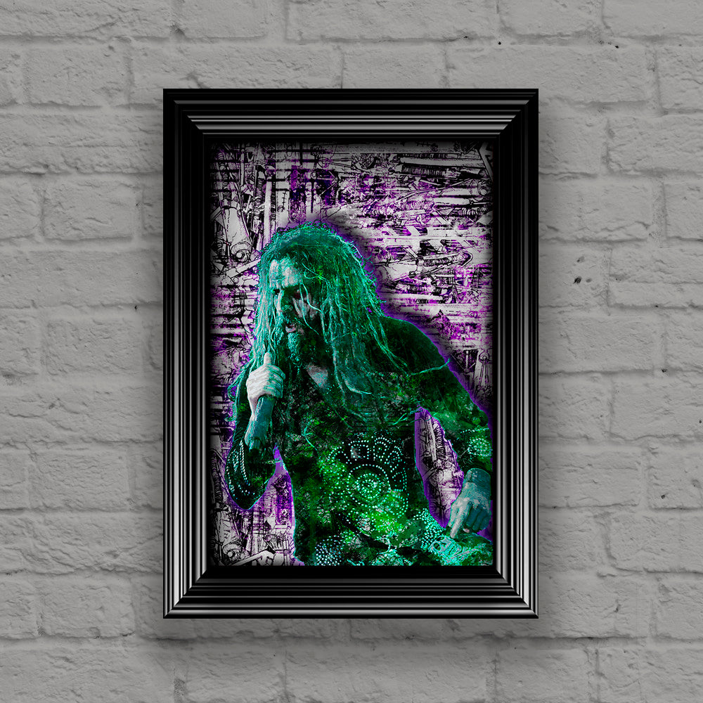 Poster Métal Rob Zombie - Affiche Murale En Fer 30x20 Cm, Décoration Bar, Café, Salon Style Rétro - 11
