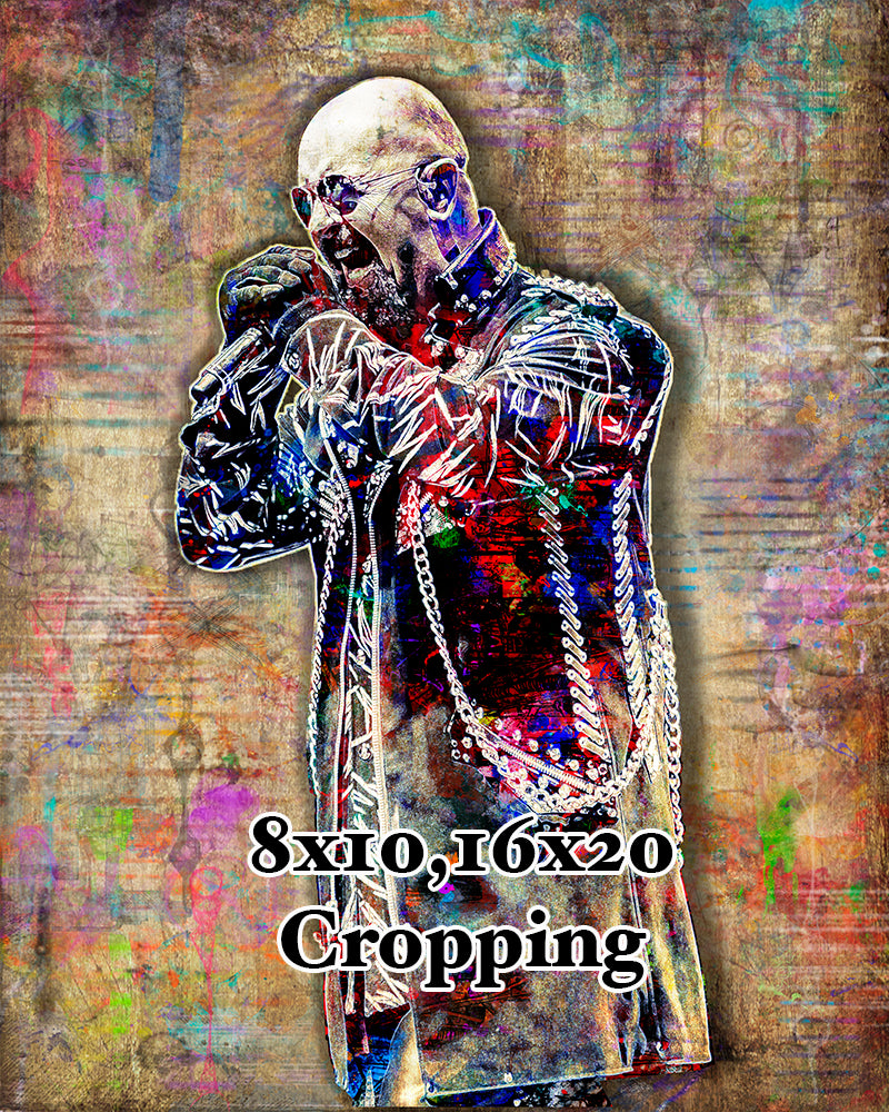 Rob Halford Poster, Rob Halford of Judas Priest Portrait Gift
